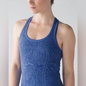 Lululemon Swiftly Tech Racerback Heathered Harbor Blue 6